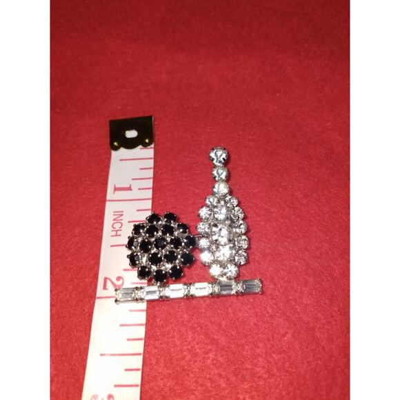 Vintage B. David Brooch/ Pin Bowling Ball with Bowling Pin Rhinestone Pin/Brooch - Picture 6 of 7